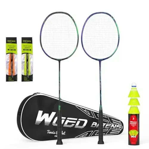 Professional Carbon Fiber Badminton Rackets Badminton Racquet for Backyards Gym - 1