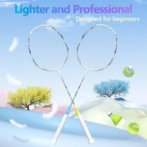 Professional Carbon Fiber Badminton Rackets Badminton Racquet for Backyards Gym - 4