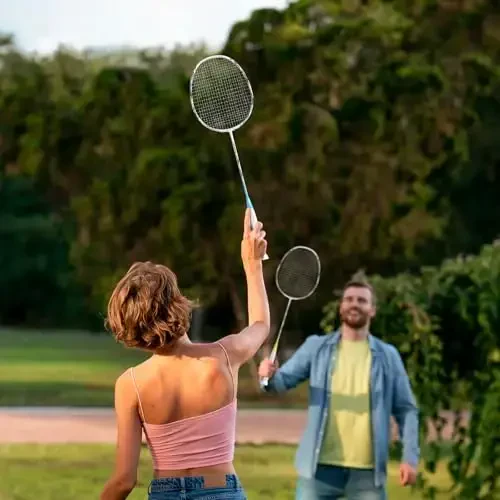 Professional Carbon Fiber Badminton Rackets Badminton Racquet for Backyards Gym - 6