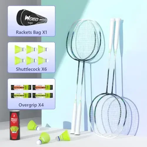 Professional Carbon Fiber Badminton Rackets Badminton Racquet for Backyards Gym - 5