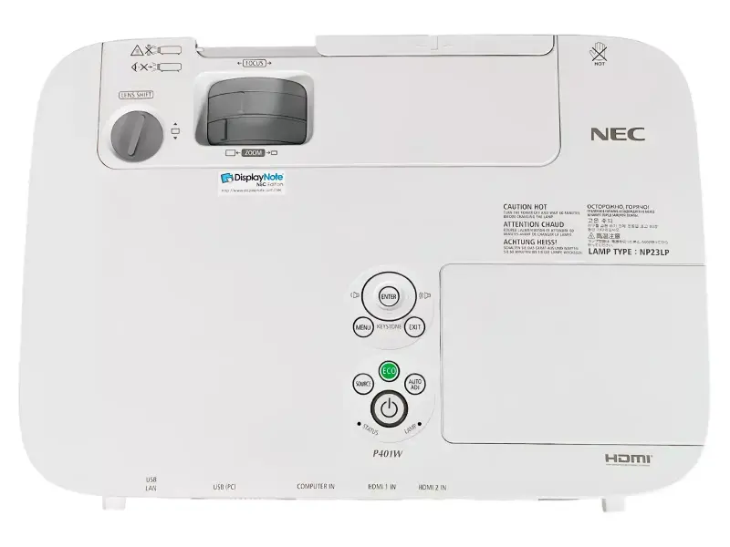 Professional Corporate Usage uchun toʻplam aksessuarlar bilan ishlatilgan NEC P401W Digital Projector 4000 ANSI 3LCD HD HDMI - 6