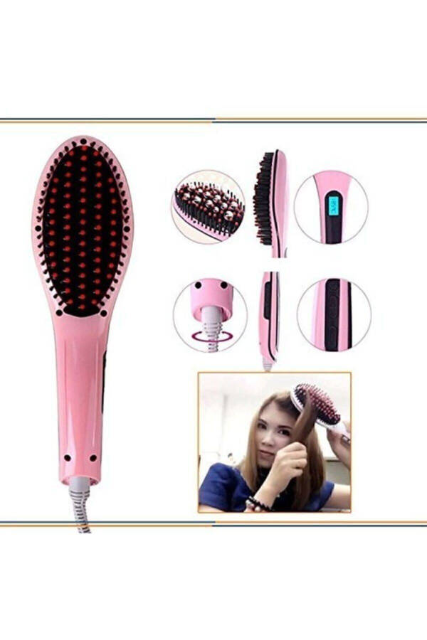 Professional Electric Hair Straightening Comb Fast Hair Straightener - 3