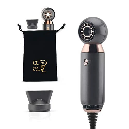 Professional Hair Dryer 800W Lightweight & Compact Blow Dryer Powerful Flow Hair Dryers for Travel and Home Concentrator Nozzle Gray - Modazone