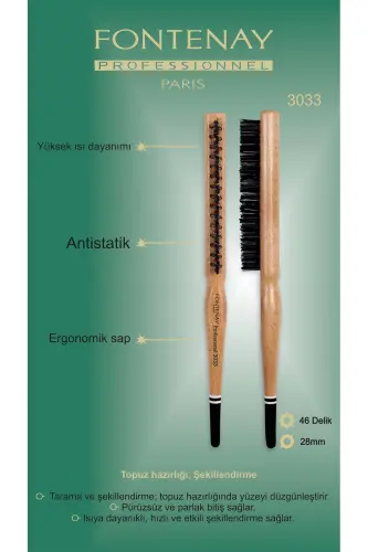 Professional Handle Brush 3033 Red - 1