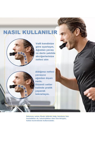 Professional HealthPro Mat Black Level Adjustable Breathing Regulator Mashq Uskunasi Qora - SCHULZZ (1)
