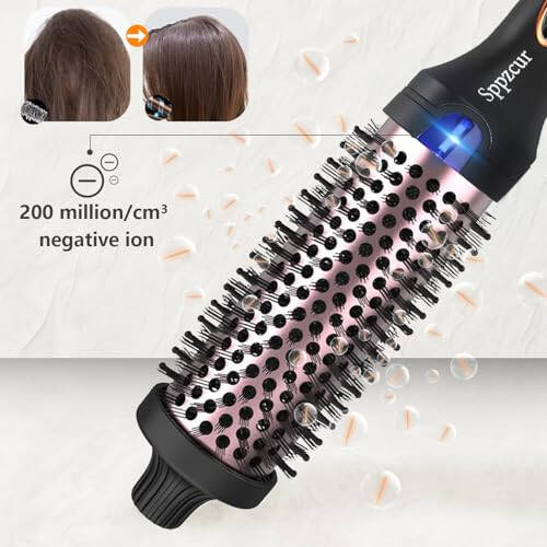 Professional High Speed Hair Dryer with Diffuser and Thermal Brush 1.25inch - 5