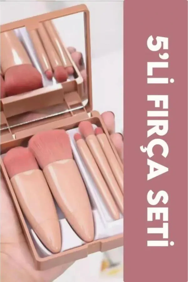 Professional Ko'chma Aynali Makiyaj Cho'tkasi To'plami - 3