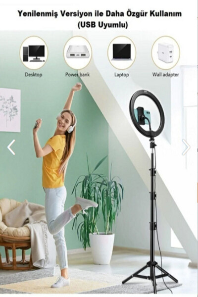 Professional LED Compatible Photo Video Shooting Phone Holder Black - 2