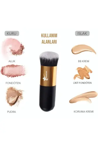 Professional Make-up Luxury Kabuki Foundation And Blush Makeup Brush Dm - 3