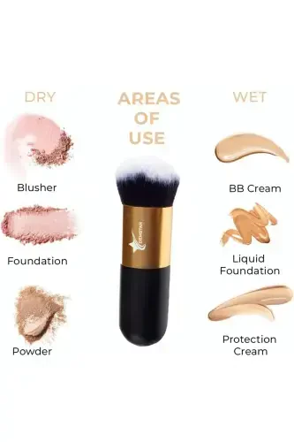 Professional Make-up Luxury Kabuki Foundation And Blush Makeup Brush Dm - 4
