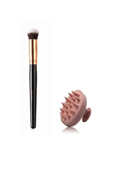 Professional Oval Concealer Brush 136 + Shower Comb - NASCITA (1)
