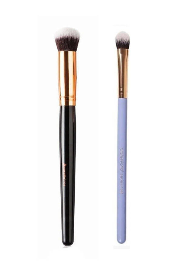 Professional Oval Concealer Brush & Mermaid Series Highlighter Brush - 1