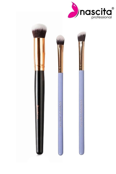 Professional Oval Shaped Concealer Brush Mermaid Series Shading Angled Blending Brush - NASCITA