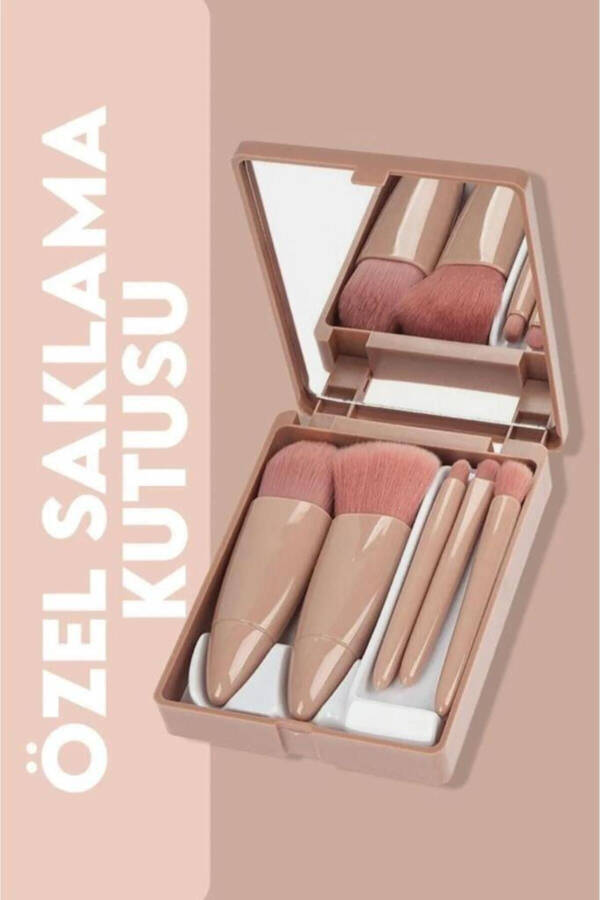 Professional Portable Mirrored Makeup Brush Set - 1