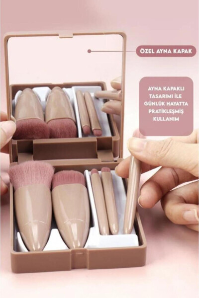 Professional Portable Mirrored Makeup Brush Set - MUJGAN (1)