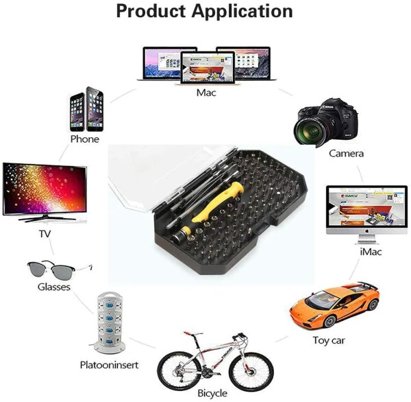 Professional Repair Precision Screwdriver Set 77 Piece Tool Kit Telefoni Planshetlar uchun tornavida to'plami - 5