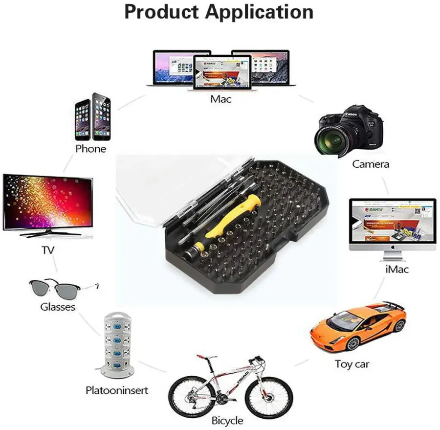 Professional Repair Precision Screwdriver Set 77 Piece Tool Kit Telefoni Planshetlar uchun tornavida to'plami - 5