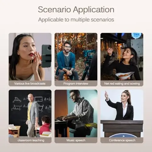 Professional simsiz Lavalier Lapel mikrofon iPhone uchun, mini video yozuv mikrofoni intervyu video podcast vlog YouTube & Livestream uchun, shovqinni kamaytirish, Plug & Play (Lightning Port) - 6