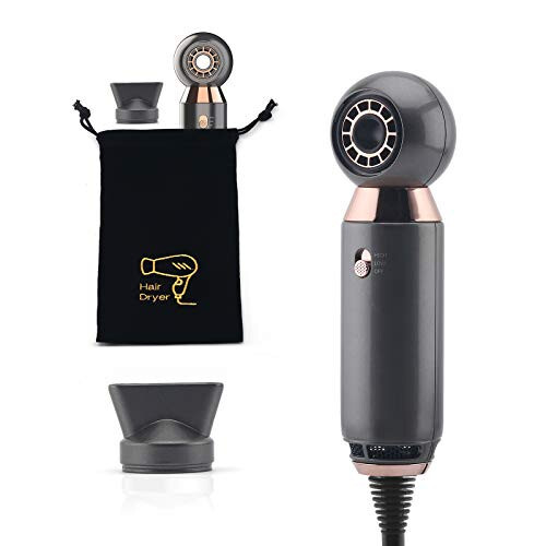 Professional Soch Quritgich 800W Yengil va ixcham Quritgich Kuchli oqim Soch Quritgichlari sayohat va uy uchun Konsentrator naychasi Kulrang - 1