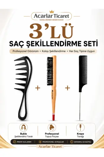 Professional Soch Shakllantirish va Tarash Cho'tkalari-03 - ACARLAR TICARET (1)