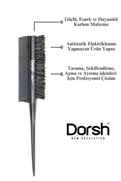 Professional Topuz Cho'tkasi Krepe Shish Tarak 3 ta 1 da - 1011 - 2