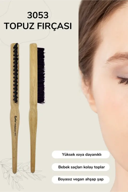 Professional Tutqichli Cho'tka 3053 Yog'och - RODEO