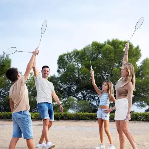 Professional uglerod tolali badminton raketkalari Orqa hovlilar sport zali uchun badminton raketkasi - 6