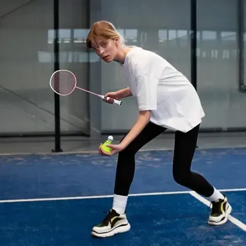 Профессиональные карбоновые бадминтонные ракетки Бадминтонная ракетка для задних дворов Спортзал - 6