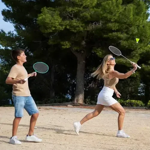 Профессиональные карбоновые бадминтонные ракетки Бадминтонная ракетка для задних дворов Спортзал - 6