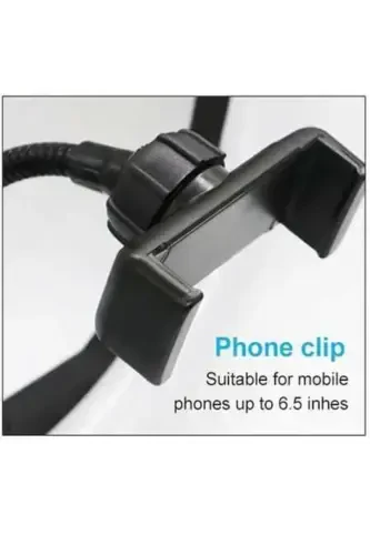 Profesyonel Akrobat Ring Light Telefon Tutucu Klips 360 Derece Döner Fonksiyon-LED PARÇA SİYAH - 2