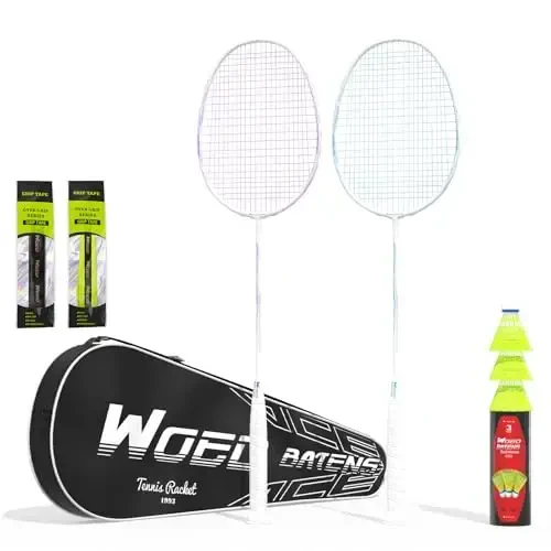 Professional Carbon Fiber Badminton Rackets Badminton Racquet for Backyards Gym 