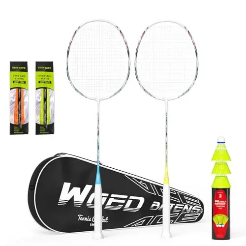 Professional Carbon Fiber Badminton Rackets Badminton Racquet for Backyards Gym - 1