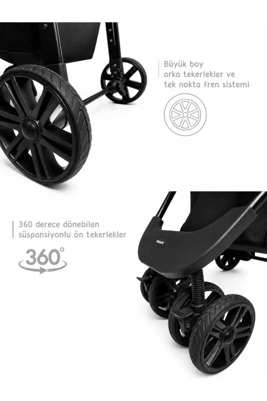 Прогулочная коляска Travel System, Двусторонняя (Система путешествий) - Черный Черный - 4