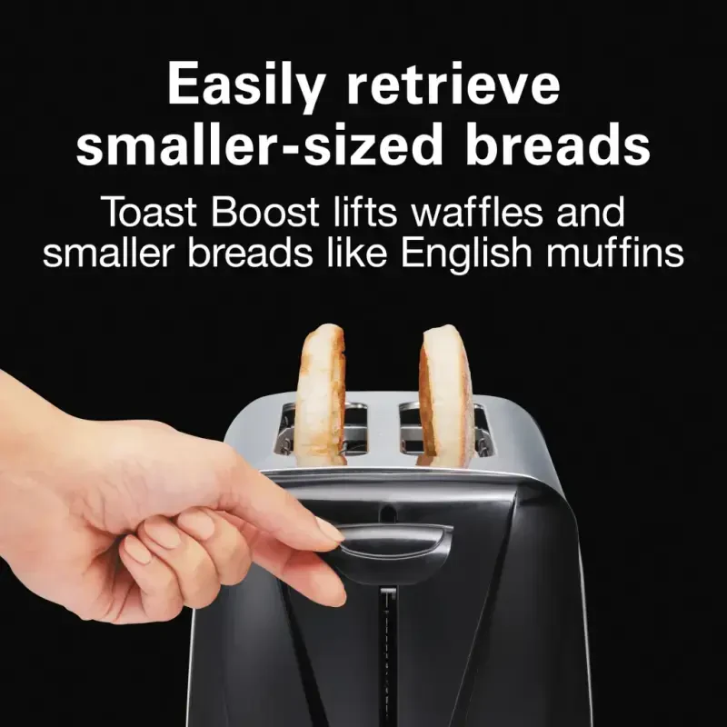 Proctor Silex 2 Slice Toaster, Built-In Cord Wrap, 7 Toast Shades, Auto Shutoff, Cancel Button, Silver and Black - 3