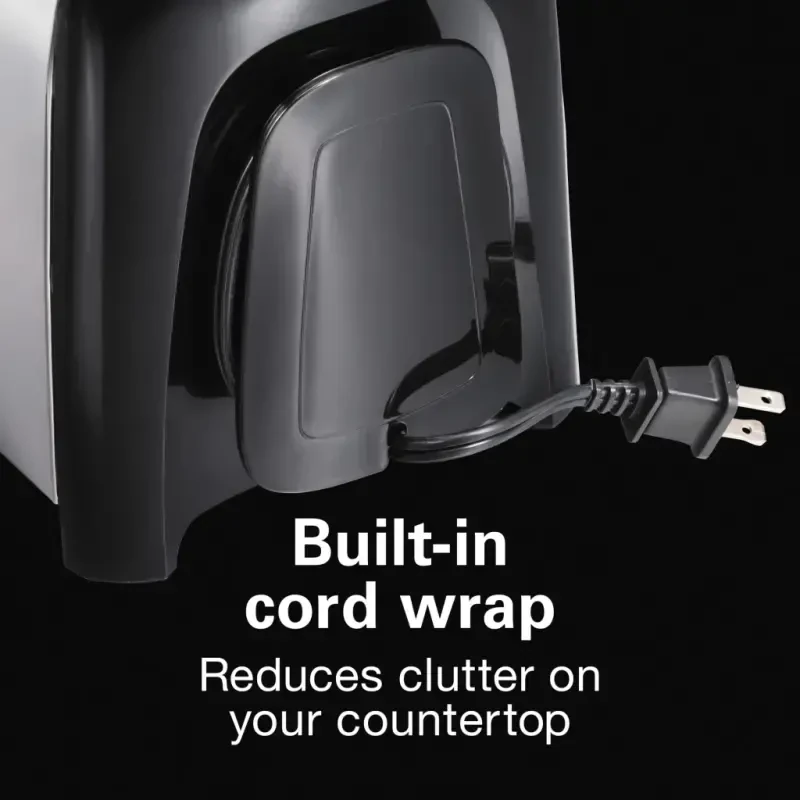 Proctor Silex 2 Slice Toaster, Built-In Cord Wrap, 7 Toast Shades, Auto Shutoff, Cancel Button, Silver and Black - 6