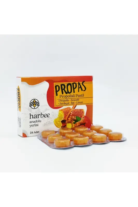 Propolis Zencefil Zerdaçal Pastil 16’lı Boğaz Rahatlatıcı - Harbee Propas - 5
