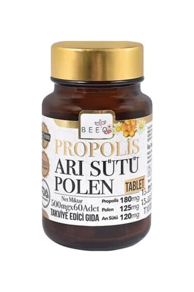 Propolis Arı Sütü Polen Yetişkin 60 Tablet - Modazone (1)