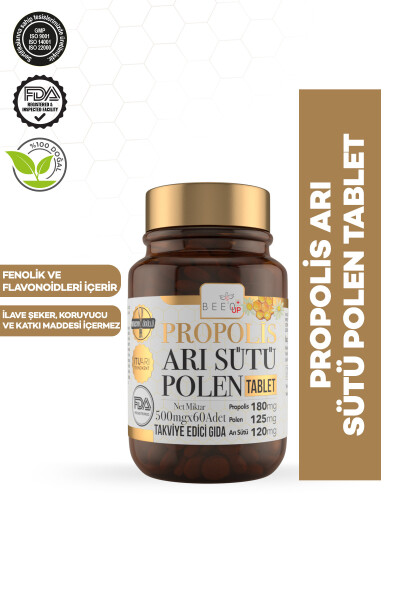 Propolis Bee Milk Pollen Adult 60 Tablets - 1