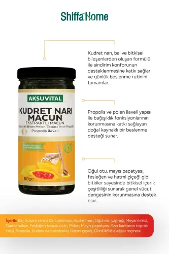 Propolis Ilaveli Kudret Narı Ekstraktlı Macun 300 G - AKSU VITAL (1)