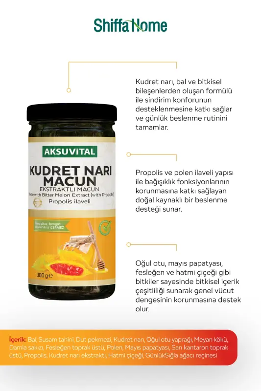 Propolis Ilaveli Kudret Narı Ekstraktlı Macun 300 G - 2