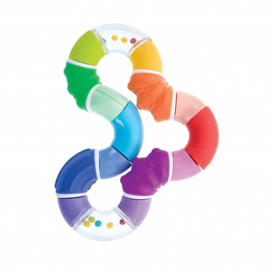 Прорезыватель для зубов Nuby Twista для младенцев и детей, разноцветный дизайн. - 6