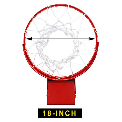 ProSlam Professional 180º Heavy Duty Breakaway Basketball Rim，18 inch Flex Rim Goal Replacement Fits 5