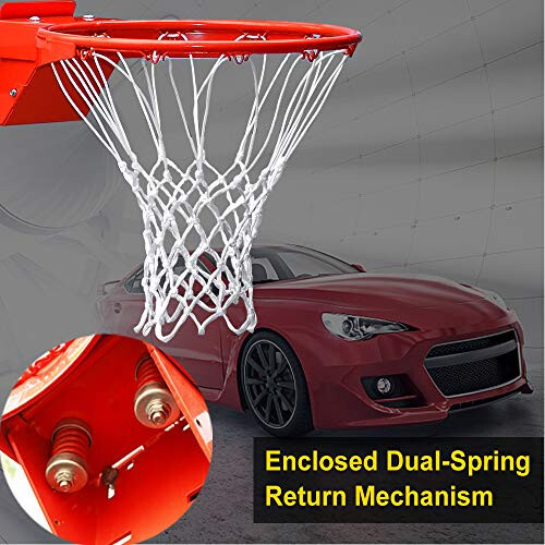 ProSlam Professional 180º Heavy Duty Breakaway Basketball Rim，18 inch Flex Rim Goal Replacement Fits 5