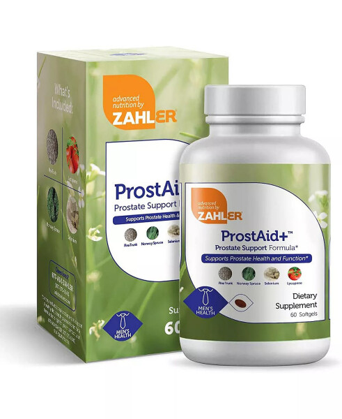 ProstAid+ Prostate Supplement for Men - 60 Vegetarian Softgels No Color - 1