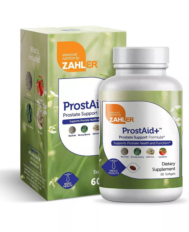 ProstAid+ Prostate Supplement for Men - 60 Vegetarian Softgels No Color - 1