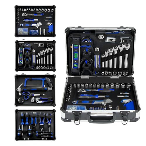 Prostormer Tool Kit for Home, 259-Piece Household Hand Tool Kit with Heavy Duty Aluminium Tool Box, All-Purpose Tools for House, RV, Car, Workshop and More - 1