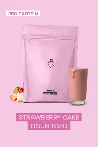 Protein Meal Powder - Strawberry Cake 600gr - 10 Servings - BAHS. (1)