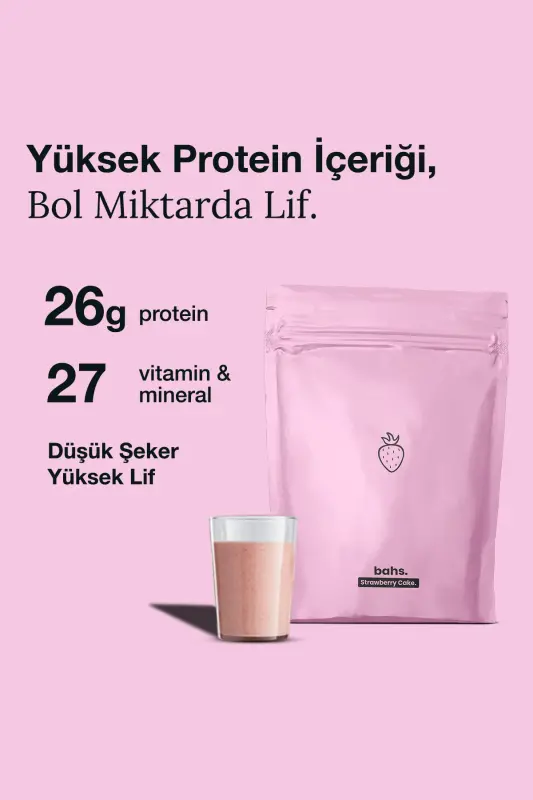 Protein Meal Powder - Strawberry Cake 600gr - 10 Servings - 3