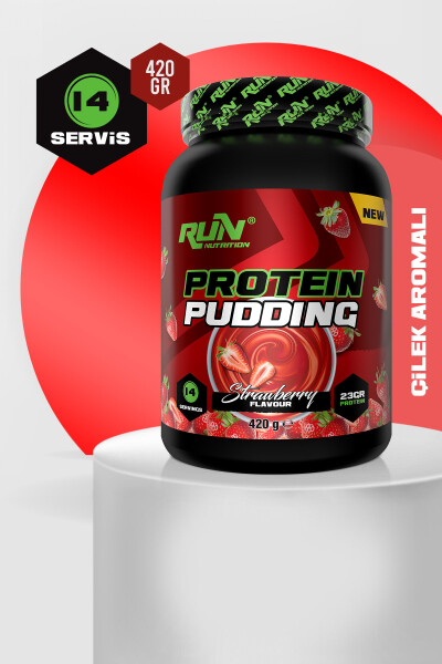 Protein Pudingi - 420g - Çilek Aromalı - 14 Servis - 1