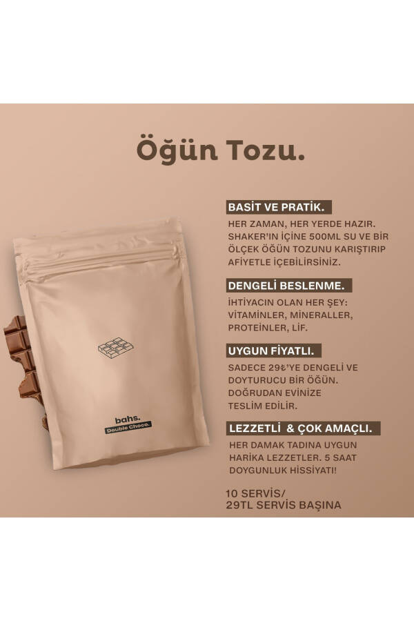 Proteinli Öğün Tozu - Double Choco 600gr - 10 Servis - 3